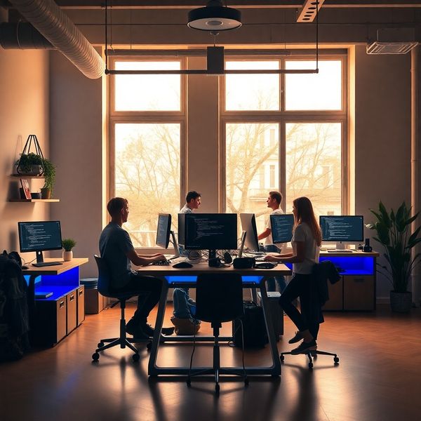 Il team di Studio Esposito al lavoro nell'ufficio in Via Tortona a Milano